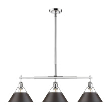 Golden 3306-LP CH-RBZ - Yep by Golden Lighting Orwell 3-light Island Light in Chrome and Rubbed Bronze shade